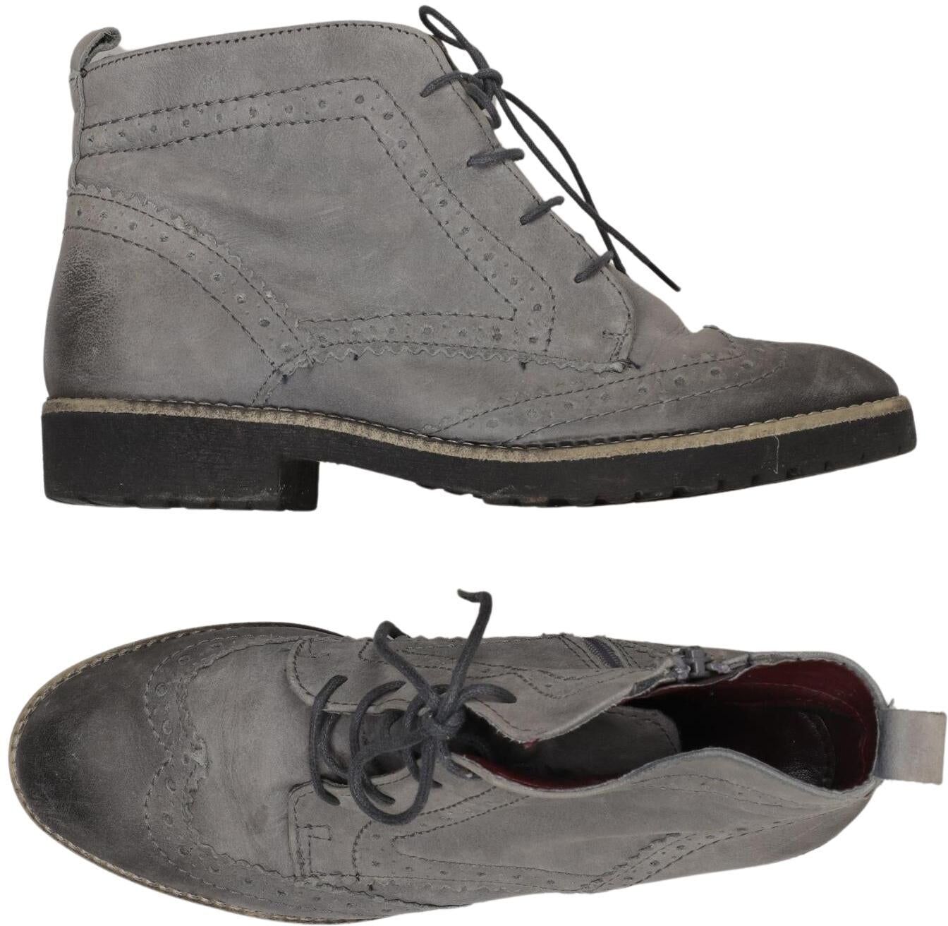 5th Avenue Damen Stiefelette, Grau, Gr. EU 36, Leder - Second Hand