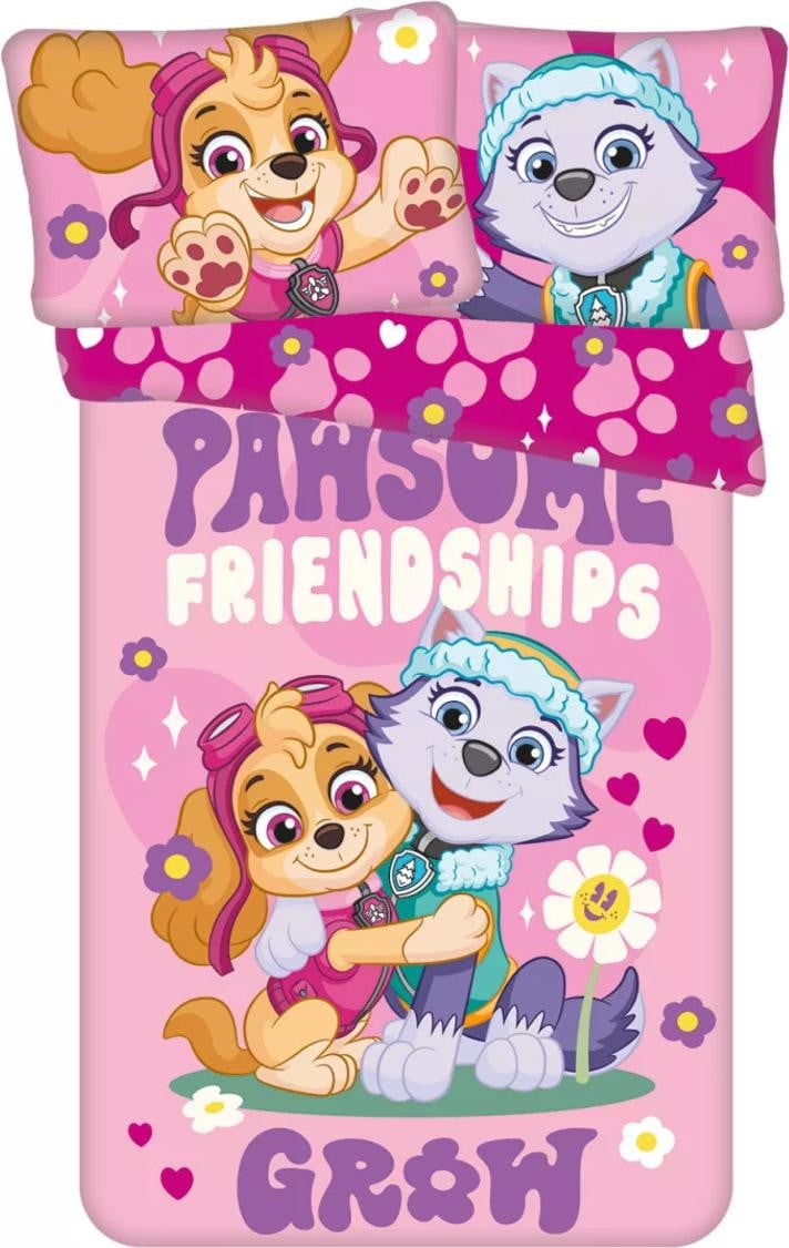 Javoli Pawsome dekbedovertrek voor kinderbed met kussensloop, 100x135 cm en 40x60 cm