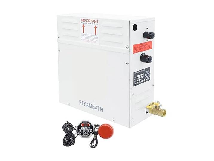 CSDASW 6KW Dampfmaschine Haushaltsdampferzeur, Saunaraum Trockenstromofen Nassdampfdampfer Digitaler Controller ST-60(6KW 380V-01)