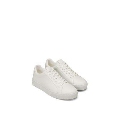 Sneaker MARC O'POLO "AGAR", Herren, Gr. 43, weiß, Glattleder, unifarben, Schuhe Sneaker, Schnürschuh, Halbschuh, Freizeitschuh mit herausnehmbarer Innensohle