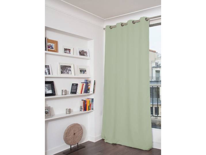 Rideau phonique oeillets vert mc540 140lx260h moondream