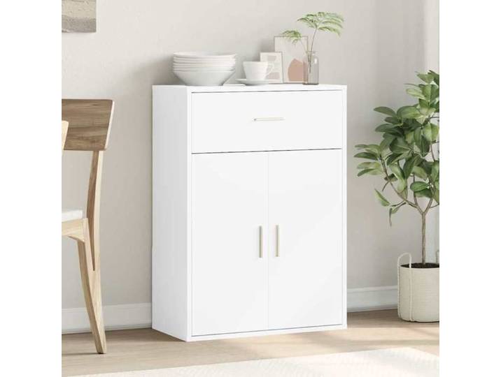 Armoire Vaisselier Durable - Blanc - Buffet de cuisine - avec Rangement - blanc 60x30x84cm - Bois d'ingénierie LH9385234