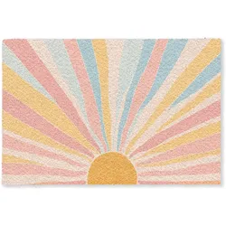 FUSSMATTE Illustration - Sonne - Pastellfarben Sauberlaufmatte 180x120 cm