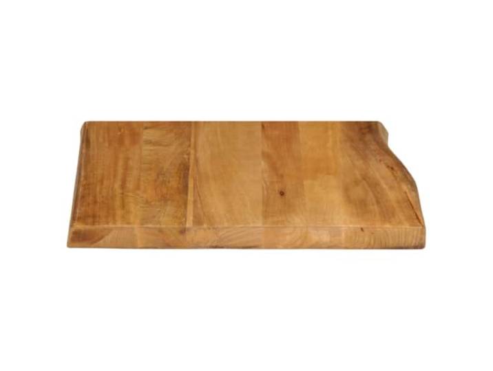 KTHLBRH Tischplatte 80 x 80 x 2,5 cm Massivholz Mango Rustikale Kanten, Eichen-Finish, leicht zu reinigen, Ersatz für Tische