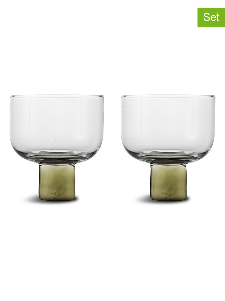 Byon 2er-Set: Gläser "Victoria" in Oliv - 350 ml - onesize