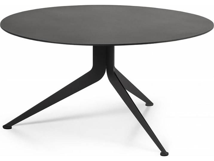 Spinder Design DALEY Couchtisch, Stahl, Modernes Design, Schwarz 78x78x40 cm