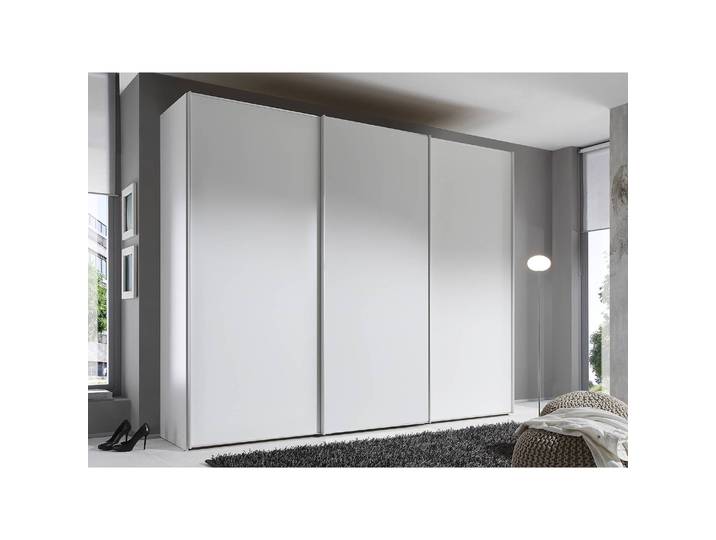Schwebetürenschrank Sinfonie Plus Typ A 280 x 240cm Weiß/Weiß Basic Silber