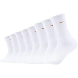 CAMANO Herren Socken Online Tennis cotton Socks 8p, Größe 47-50 in Weiß Weiß