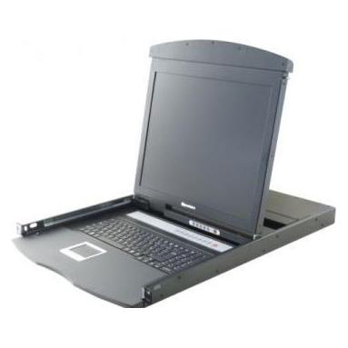 Dexlan 19" Arbeitskonsole Konsole Dual Rail KVM CAT5 VGA / USB + 8 VGA/USB-Server-Module (751958)