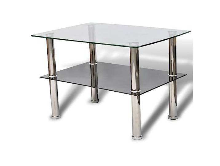 vidaXL Salontafel met 2 lagen glas