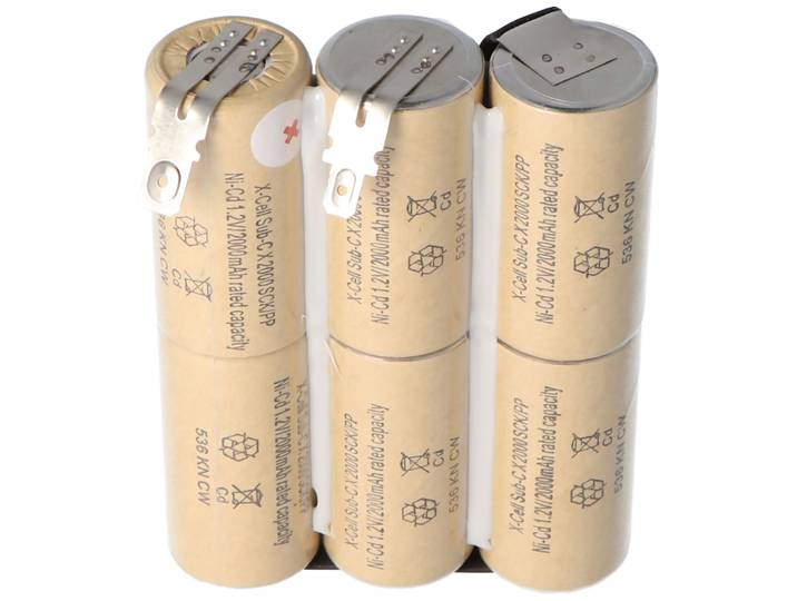 AccuCell - Gardena ACCU 6 - NiMH batterij 7.2V 2000mAh - geschikt voor ST 6 en Bosch AGS70