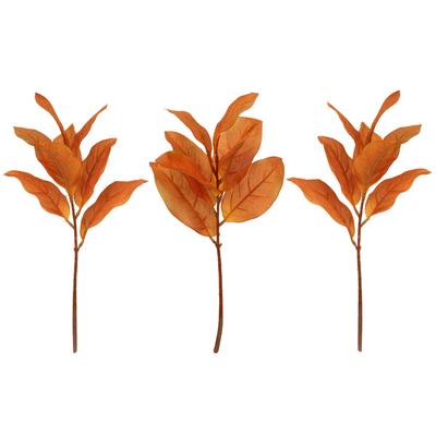 Kunstblume I.GE.A. "Künstlicher Herbstlaub-Busch", orange, B:17cm H:36cm L:14cm, Polyester, Kunstpflanzen, Kunstpflanze Sträuße Bouquet Herbstdeko Blumendeko herbstliche Blätter