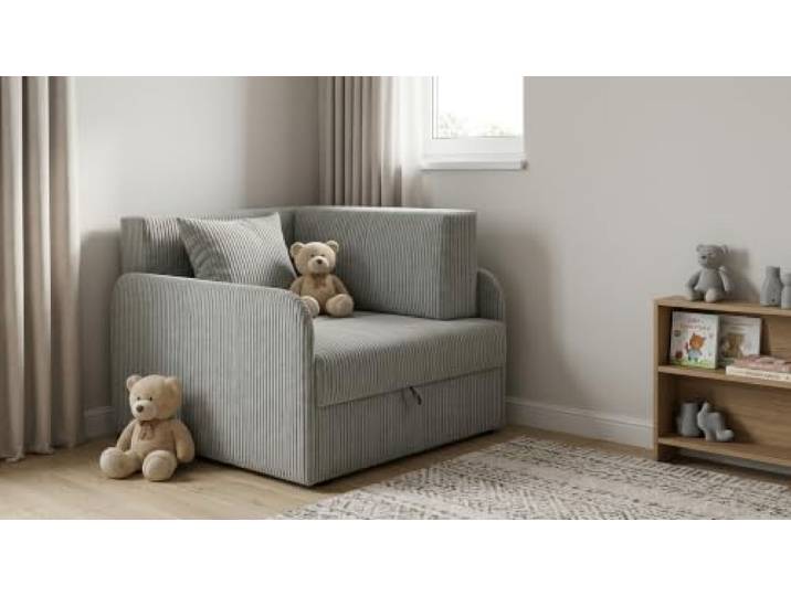 Family Meble Kinder-Schlafsofa Denis Apollo mit Bettkasten, ausziehbar – Variante Apollo 55