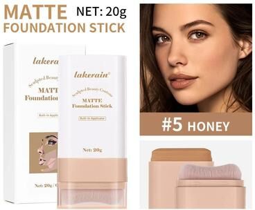 Uplift Essentials Multi Use Matte Skin Tint Foundation Stick With Integrated Brush #5 Honey