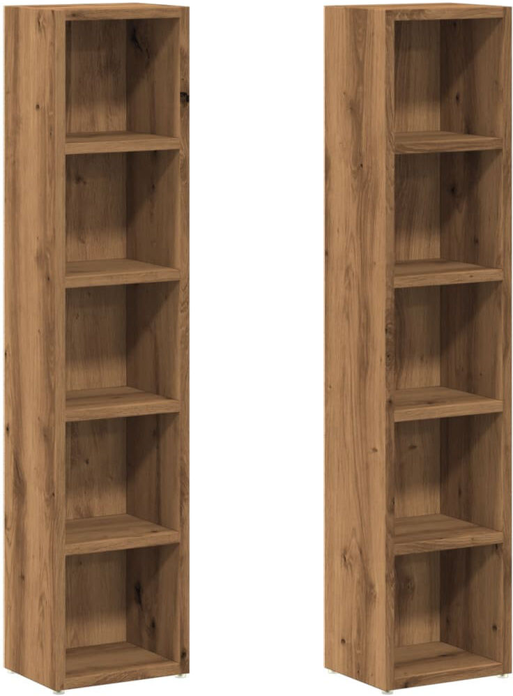 17 Stories CD Multimedia Storage Rack Artisan Oak 93.5cm H X 21cm W X 16cm D