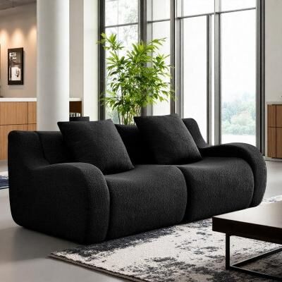 Teddy Boneless Sofa with Curved Armrests and No Assembly Required