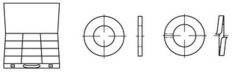DIN 125/127 Sortiment St. Scheiben u. Federringe gal Zn S ; Industrial Quality Supplies (821270000000000)
