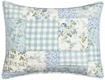 KARALENA STANDARD QUILTED SHAM by Piper & Wright in Blue (Size QUEEN)