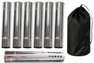 Uplift Picks Stainless Steel Stove Pipe Extension Kit Wood Stove Flue Chimney Pipe Set 6pcs silver 1 Pc