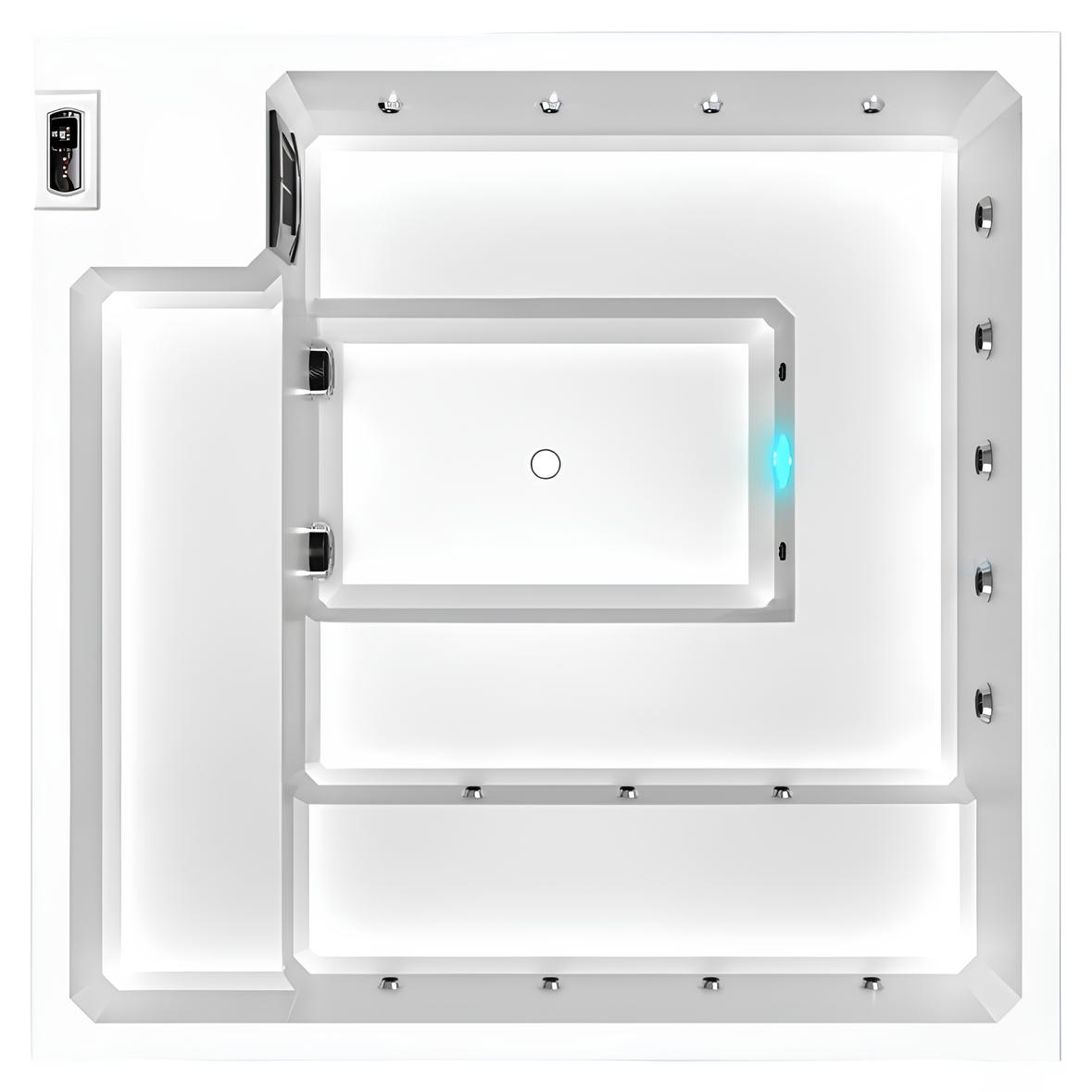 Whirlpool Entspannungsbad Spa-Bad Außenwhirlpool Relaxpool 200x200 cm