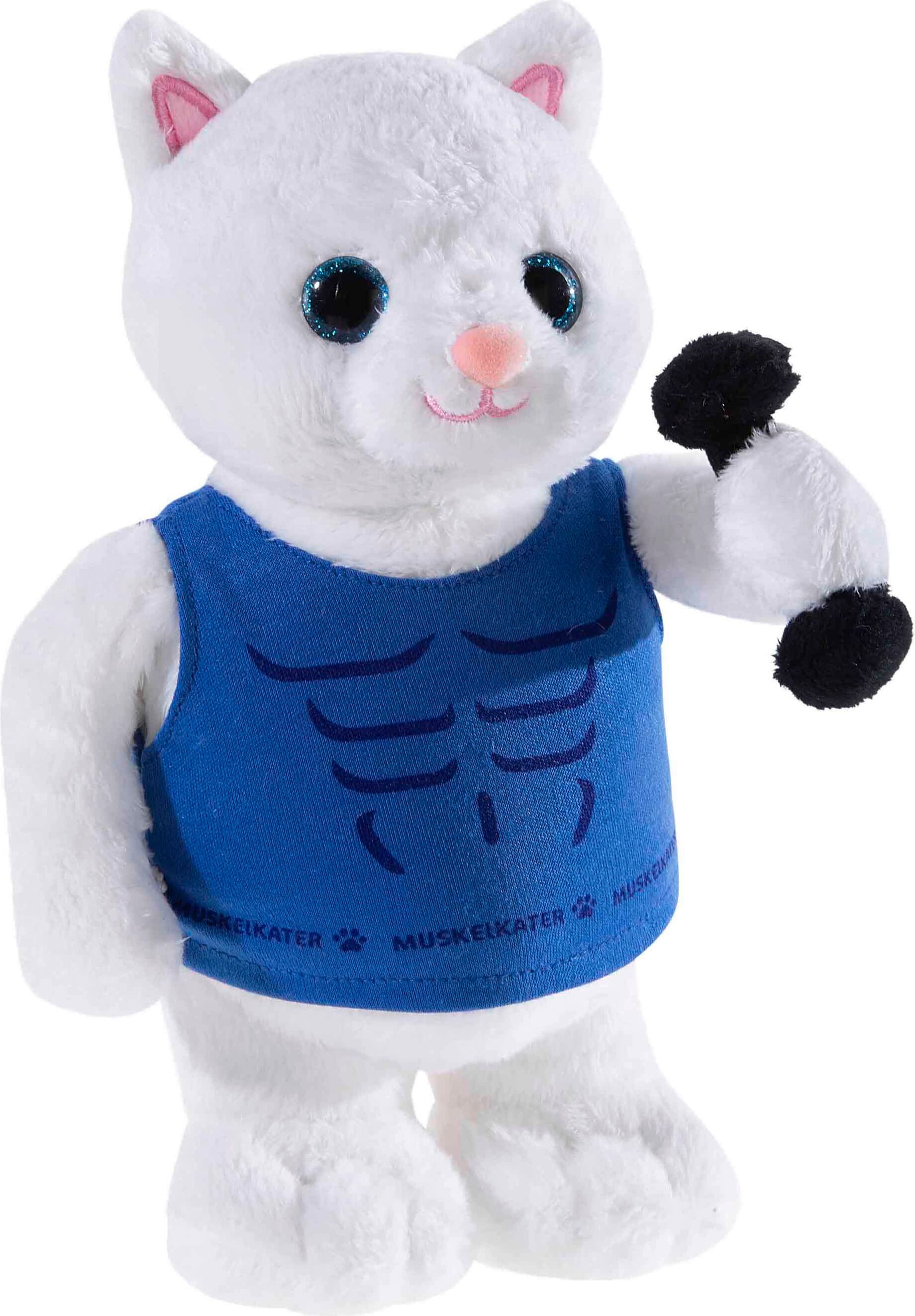 Kuscheltier HEUNEC "Fitness Freund, Muskelkater", weiß, Plüschfiguren, KinderB:12cm H:25cm, Kuscheltier, B:12cm H:25cm