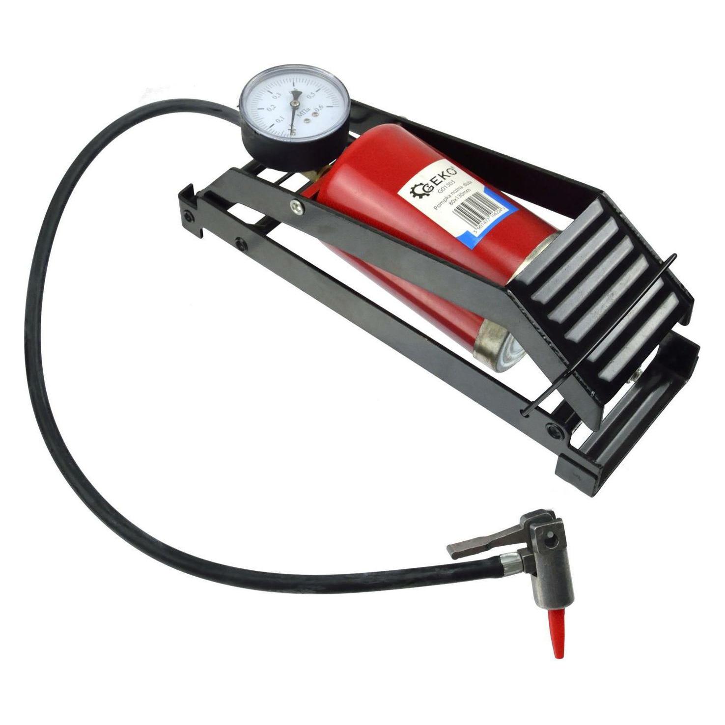 GEKO Fussfüller mit Manometer Einzelkolben, 80 x 130 mm (G01303)