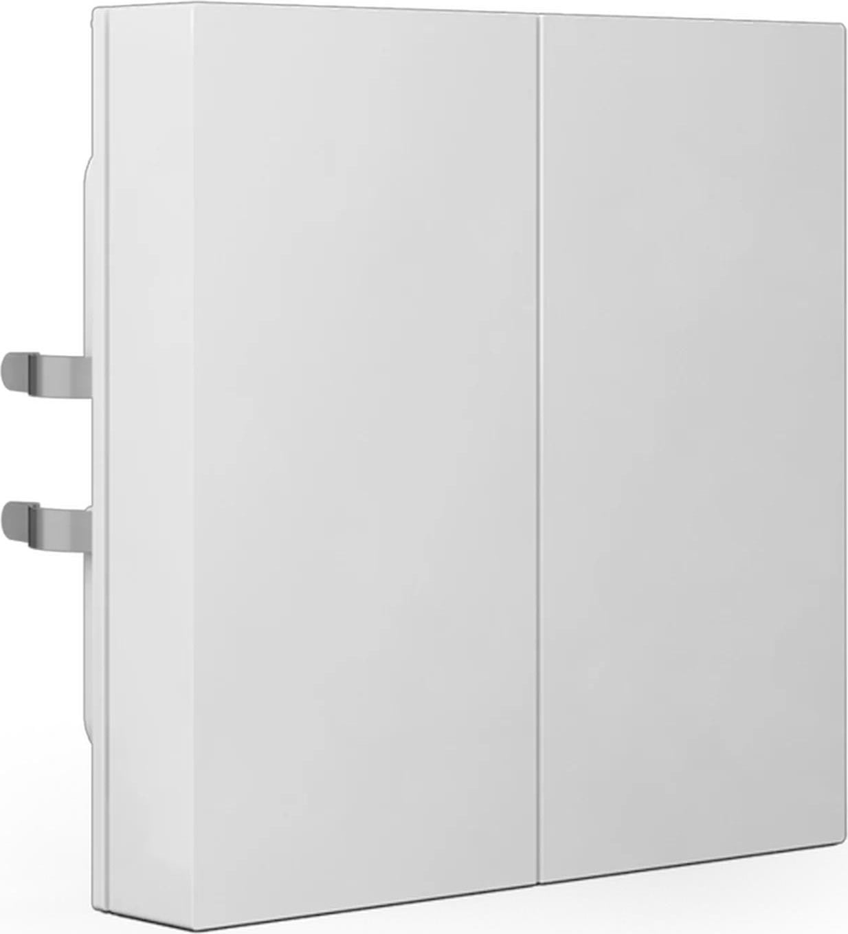 MDT KNX drukknopplaat voor verlichting, model 55 Basic, 2-voudig, zuiverwit, glanzend