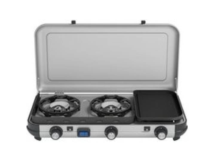 Cuisinière touristique - CAMPINGAZ - Camping Kitchen 2 Multi-Cook - 3 brûleurs - Allumage piézo - Flame Guard™