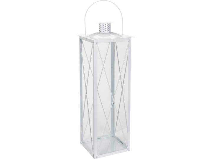 Laterne Farol weiss Eisen H 70 cm - Laterne