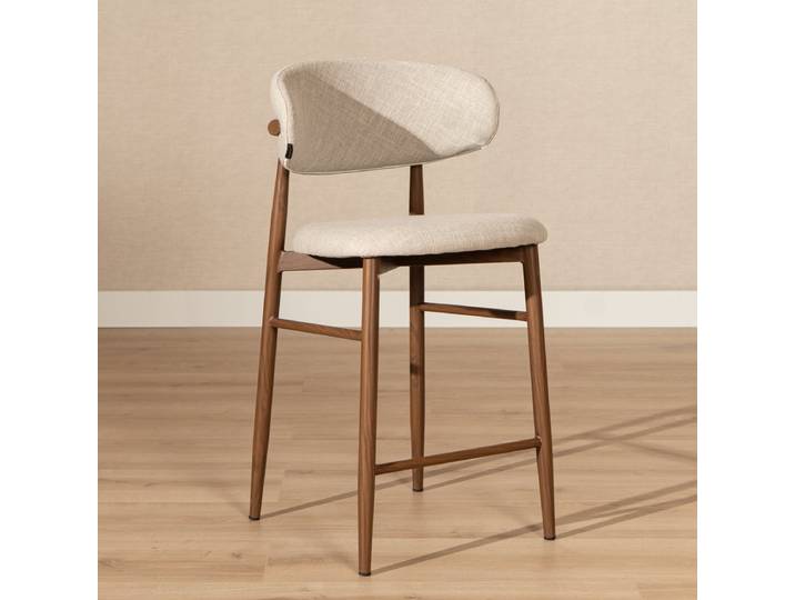Bronx71 Barhocker Lara Leinen taupe 70 cm