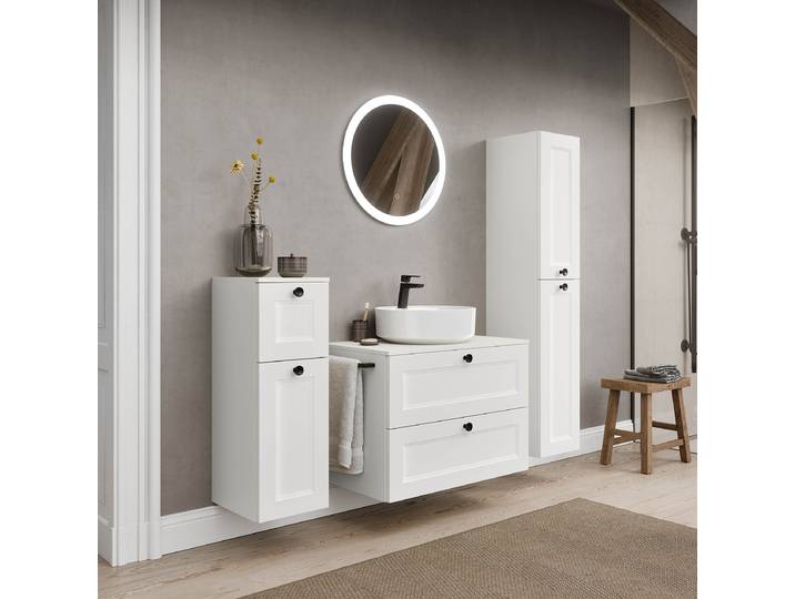 Badset Cascada 4-teilig Kombi E 140cm Weiß/Weiß