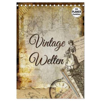 Vintage Welten (Tischkalender 2027 DIN A5 hoch), CALVENDO Monatskalender