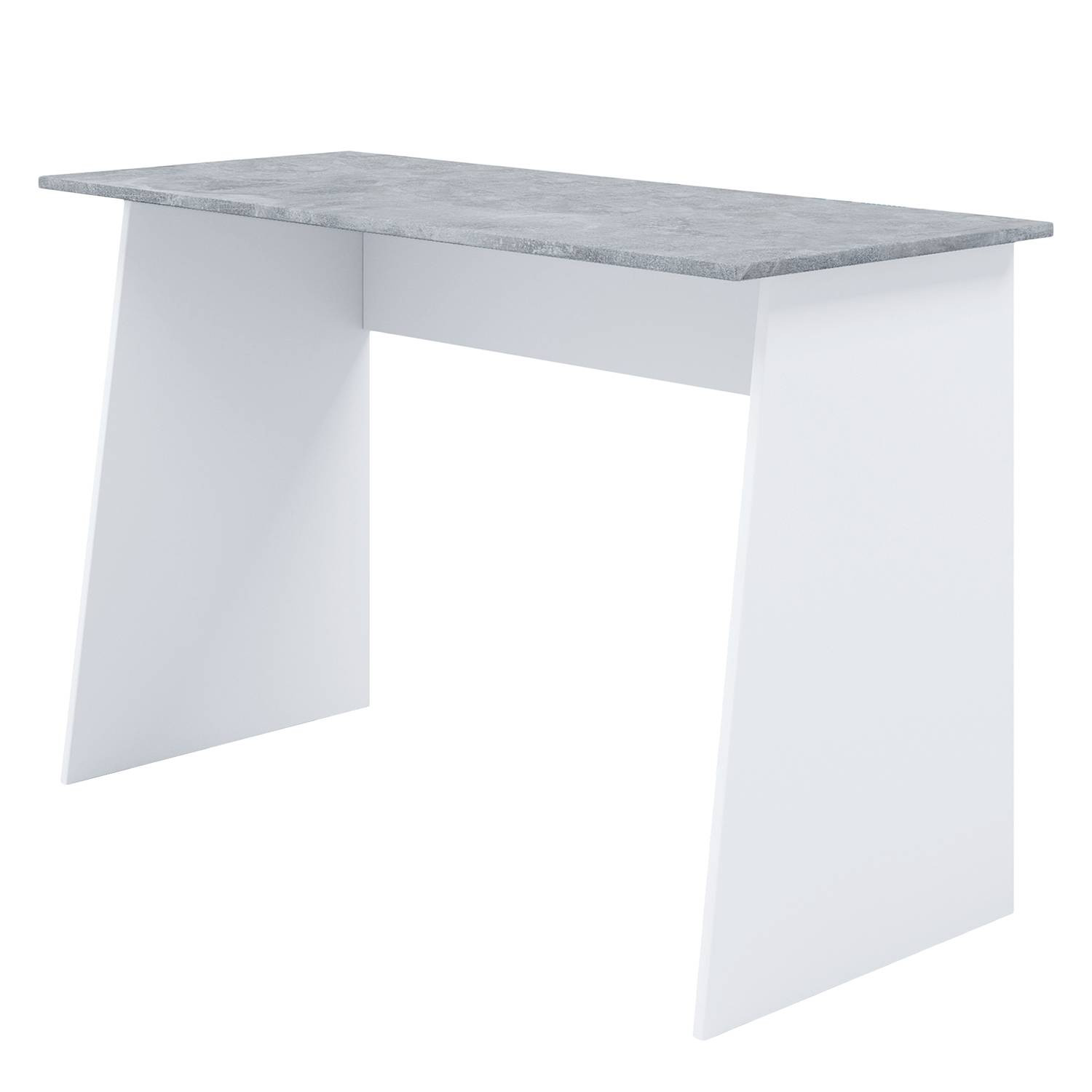 home24 Bureau Masola Schrijftafel Grijs/Betonnen Look 110cm