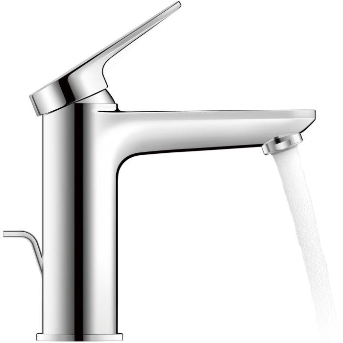Duravit M FreshStart Wave Waschtischarmatur WA1021001010 Ausladung 122mm, mit Zugstangen-Ablaufgarnitur, chrom