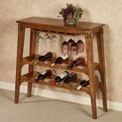 Touch of Class Vernazza Wine Rack Table Vintage Oak , Vintage Oak