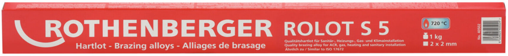 Rothenberger ROLOT S 5, ähnlich ISO 17672, 2x2x500 mm, 1 kg (40502)