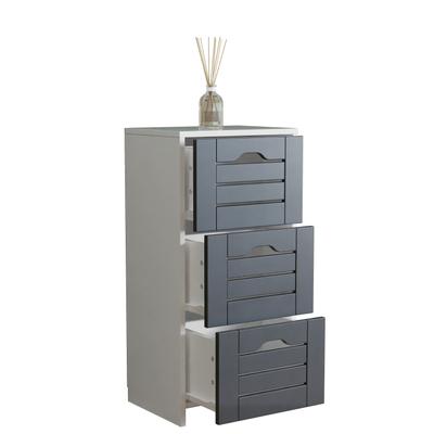 Midischrank VCM "Midischrank Schubladen Flonali 76 x 38 x 28 cm", schwarz (weiß, anthrazit), B:28cm T:28cm, Obermaterial: 100% Holz Wood., Schränke, Midischrank