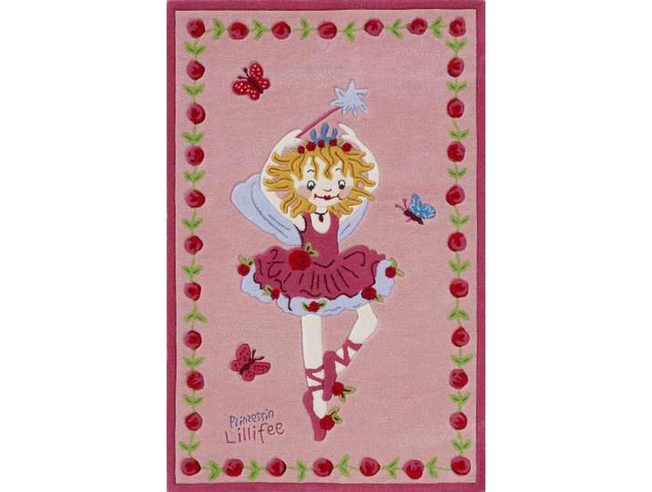 Ben'n'jen Kinderteppich Prinzessin Lillifee, Rosa, rechteckig, 110x170 cmes Vertrauen - Oeko-Tex®, für Fußbodenheizung geeignet, in verschiedenen Größen erhältlich, Teppiche & Böden, Teppiche, Teppich Kinderzimmer