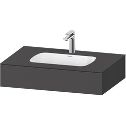 Duravit Collection One Einbauwaschtisch mit Konsole, 800x550x170mm, QA4690049490000, Farbe: Graphit matt