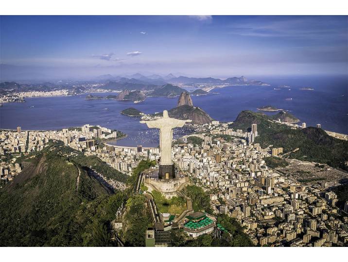 Fototapete PAPERMOON Rio de Janeiro , bunt, B:4m L:2,6m, Vlies, Tapeten, Fototapete
