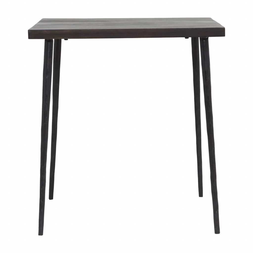House Doctor Slated houten tafel zwart B: 70 cm, D: 70 cm, H: 76 cm