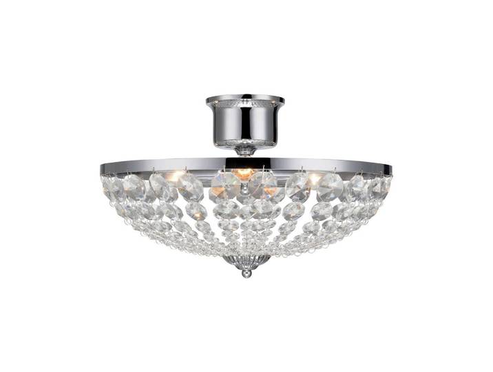 Markslöjd Kronleuchter, Chromfarben, Klar, Glas, Metall, oval, 40x28x40 cm, CE, Lampen & Leuchten, Innenbeleuchtung, Hängeleuchten, Kronleuchter