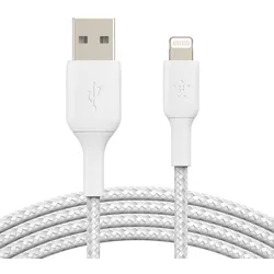 Belkin BoostCharge geflochtenes 2 m Lightning/USB-A Kabel, weiß