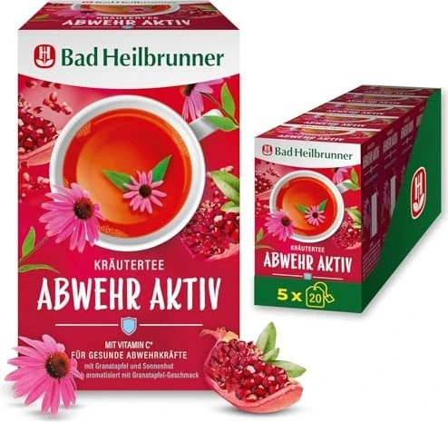 BAD Heilbrunner Kräutertee Abwehr Aktiv Filterbtl. 20 St Filterbeutel
