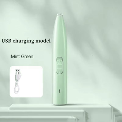 Inspire Curations PawTrim Pro Quiet USB Pet Paw Trimmer usb Green