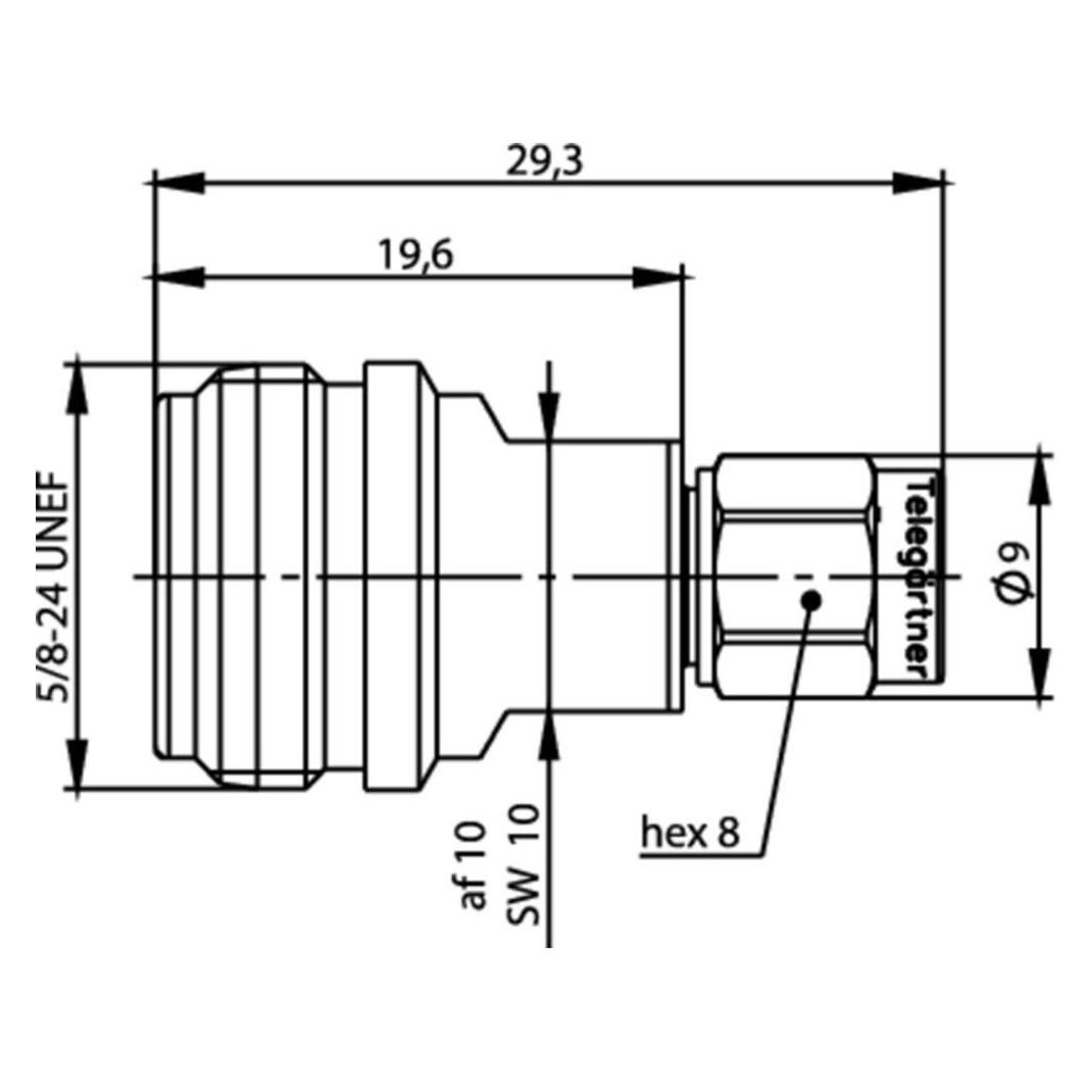 Telegärtner Koax-Adapter N-Buchse - SMA-St (J01027T0016)