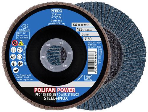 PFERD TOOLS 67785126 Fächerschleifscheibe Durchmesser 125mm Körnung (num)=50 10St.