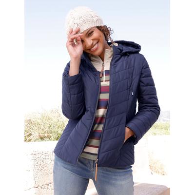 Doppeljacke CASUAL LOOKS, Damen, Gr. 40, blau (marine), 100% Polyester, unifarben, Jacken