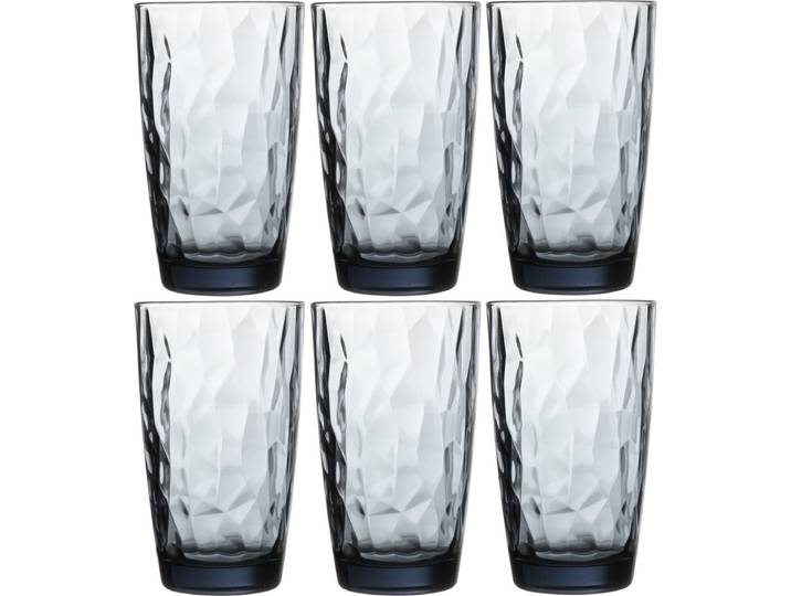 Bormioli Rocco Diamond longdrinkglas - 47 cl - Blauw - Set-6