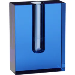 Hübsch Vase rechteckig blau